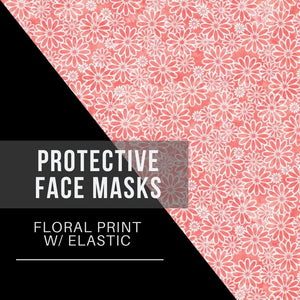 Protective Face Mask (Elastic) with Opening for Disposable Filter - Floral