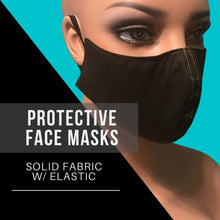 Load image into Gallery viewer, Protective Face Mask (Elastic) with Opening for Disposable Filter - Solid Print Fabrics
