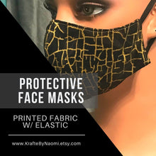 Load image into Gallery viewer, Protective Face Mask (Elastic) with Opening for Disposable Filter - Printed Fabrics
