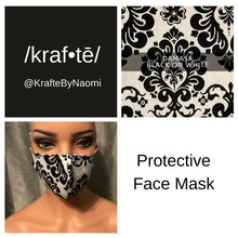 Load image into Gallery viewer, Protective Face Mask (Elastic) with Opening for Disposable Filter - Printed Fabrics
