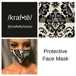 Protective Face Mask (Elastic) with Opening for Disposable Filter - Printed Fabrics