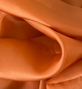 100% Silk Hair Scarf - Persimmon